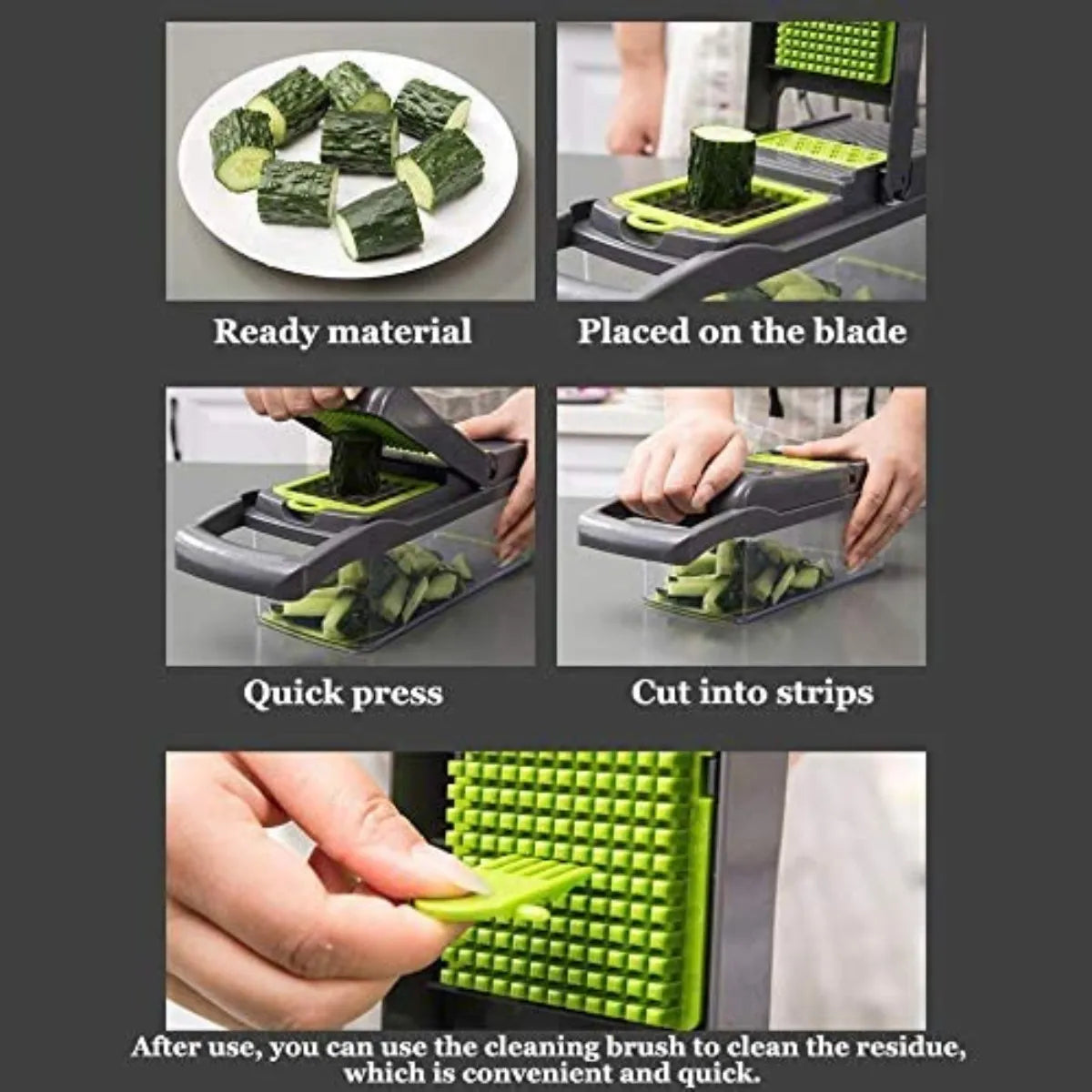 Vegetable Chopper: Multi-Functional Slicer, Dicer & Spiralizer with Container